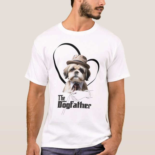 Shirt Lhasa apso - The Dogfather (Front)