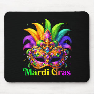 Shirt Mardi Gras Carnival Beads Mask Mouse Mat