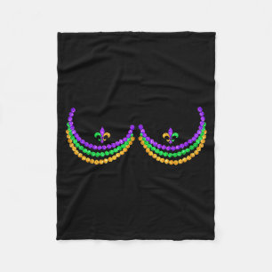 Shirt Mardi Gras Funny Beads S Outline Costume Hum Fleece Blanket