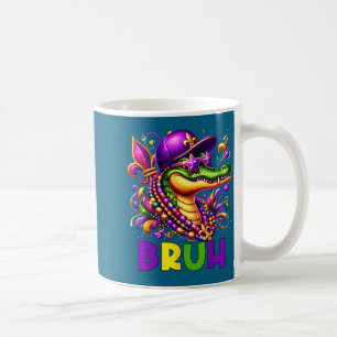 Shirt Mardigator Alligator Bruh Mardi Gras Coffee Mug