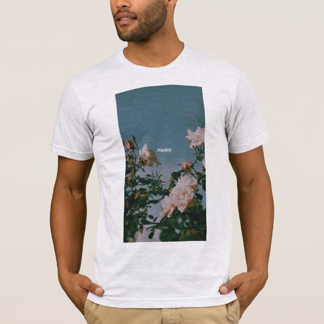 Shirt Men: Happy Flowers (Front)