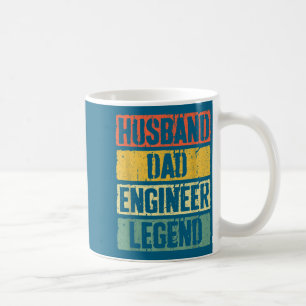 Shirt Men Husband Dad Engineer Legend Fathers Coffee Mug