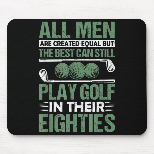 Shirt Mens Birthday Golfing All Equal Mouse Mat (Front)