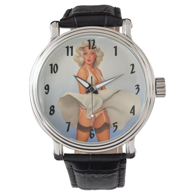Shirt Nostalgic Pin Up Girl Watch (Front)