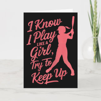 Shirt-o-topia Women's I Know I Play Like A Girl Tr Card