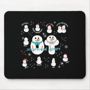 Shirt Occupational Therapy Christmas Snowman Ot Mouse Mat