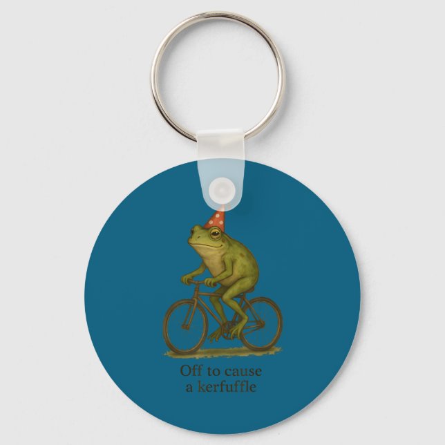 Shirt Off Cause Kerfuffle Frog Meme Key Ring (Front)