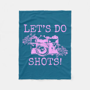 Shirt Photographer Let's Shots Vintage Camera Fleece Blanket