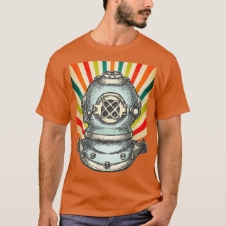 Shirt Shirt 80s Retro Helmet Diving Scuba Vintage 