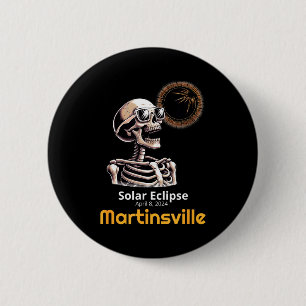 Shirt Skeleton Solar Eclipse Martinsville Indiana 6 Cm Round Badge