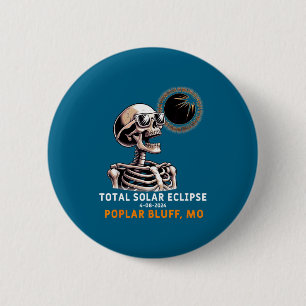 Shirt Skeleton Solar Eclipse Poplar Bluff 6 Cm Round Badge