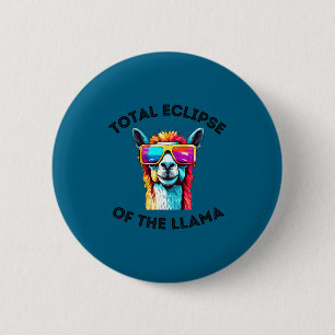 Shirt Solar Eclipse Llama April 8 6 Cm Round Badge