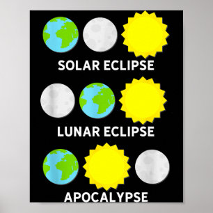 Shirt Solar Eclipse Lunar Eclipse Apocalypse Poster
