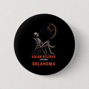Shirt Solar Eclipse Skeleton Oklahoma Souvenir 6 Cm Round Badge