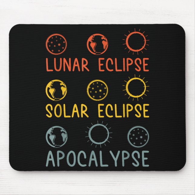 Shirt Solar Lunar Eclipse Apocalypse Celestial Mouse Mat (Front)