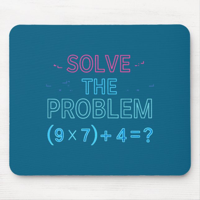 Shirt Solve Problem Math 67 Meme Mouse Mat (Front)
