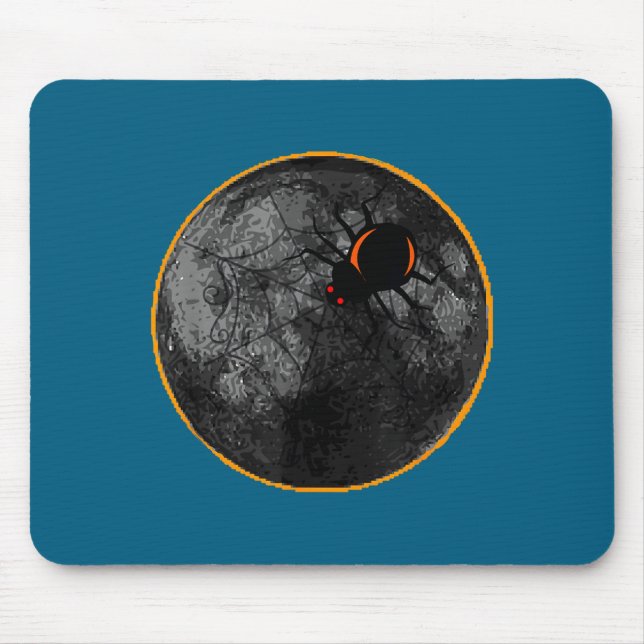 Shirt Spider Web Arachnid Moon Solar Mouse Mat (Front)