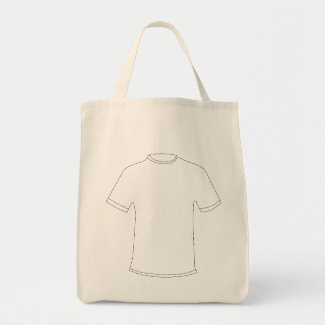 Shirt Tee (black dashed line) Tote Bag (Front)