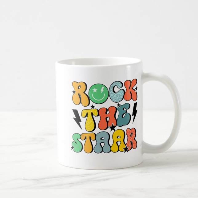 Shirt Test Day Rock The Funny Staar Test Squad  Coffee Mug (Right)