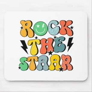 Shirt Test Day Rock The Funny Staar Test Squad Mouse Mat