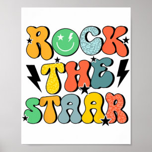 Shirt Test Day Rock The Funny Staar Test Squad Poster