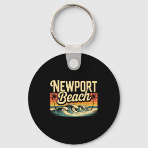 Shirt That Says Newport Beach Simple City  Key Ring