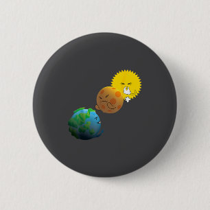 Shirt Total Eclipse April 8 Solar 6 Cm Round Badge