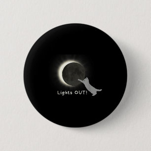 Shirt Total Solar Eclipse Cat 6 Cm Round Badge