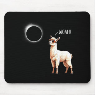 Shirt Total Solar Eclipse Llama Woah Mouse Mat