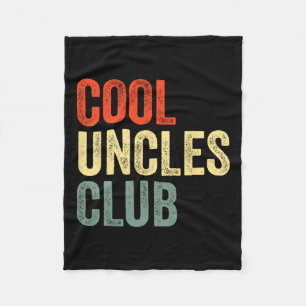 Shirt Vintage Cool Uncles Club Funny Fathers Day Fleece Blanket