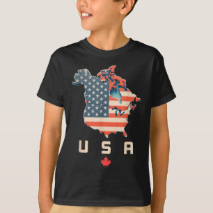 Shirt With Canada And Usa Map - Annexe America’s