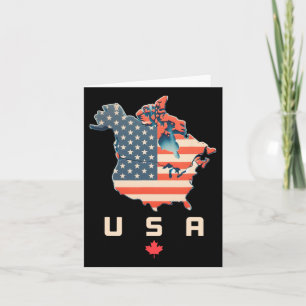 Shirt With Canada And Usa Map - Annexe America’s 5 Card