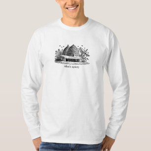 Shirt with vintage image of a beehive