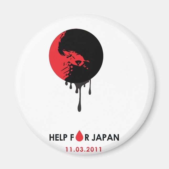 Shirts4Japan Magnet (Front)