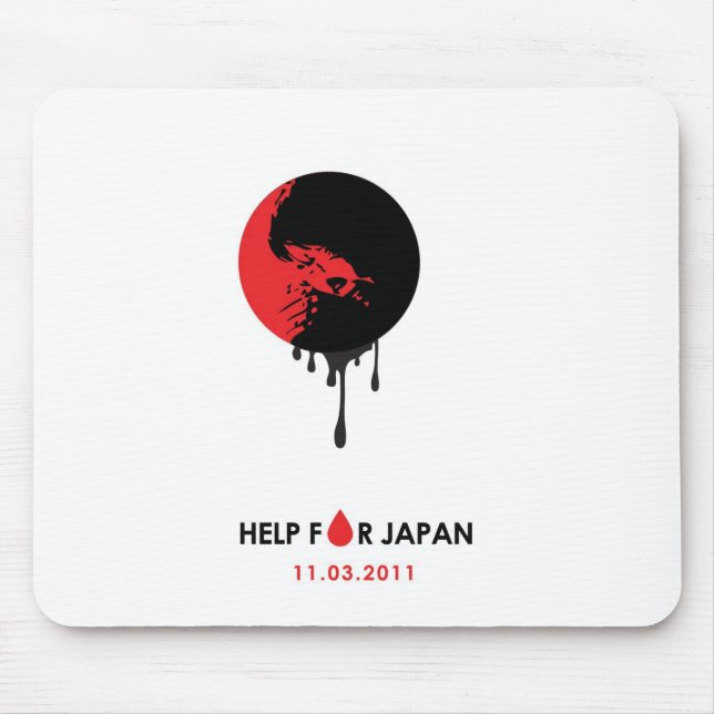 Shirts4Japan Mouse Mat (Front)