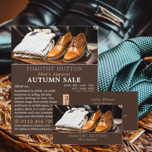 Shirts and Shoes, Men's Clothing Store Advertising Flyer (Creator Uploaded)