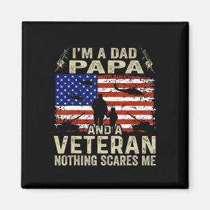 Shirts For Men Fathers Day I'm A Dad Papa Veteran Magnet