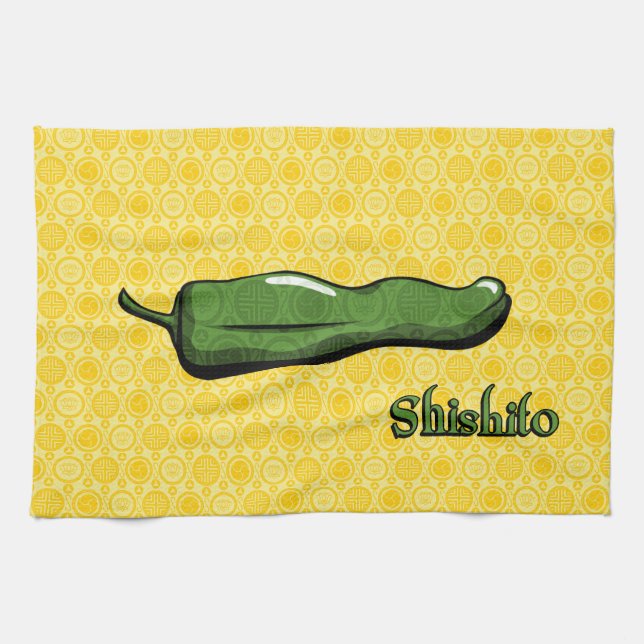 Shishito Chilli Pepper Kitchen Towel (Horizontal)
