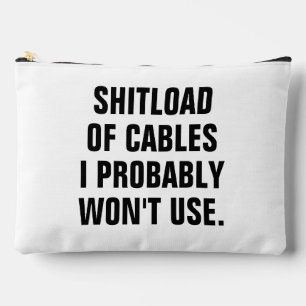 Shitload of cables bag, Cable storage, Gift Accessory Pouch