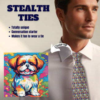 Shitsu Dog Lover's Stealth Tie