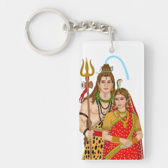 Shiv Parvati Keychain (Front)