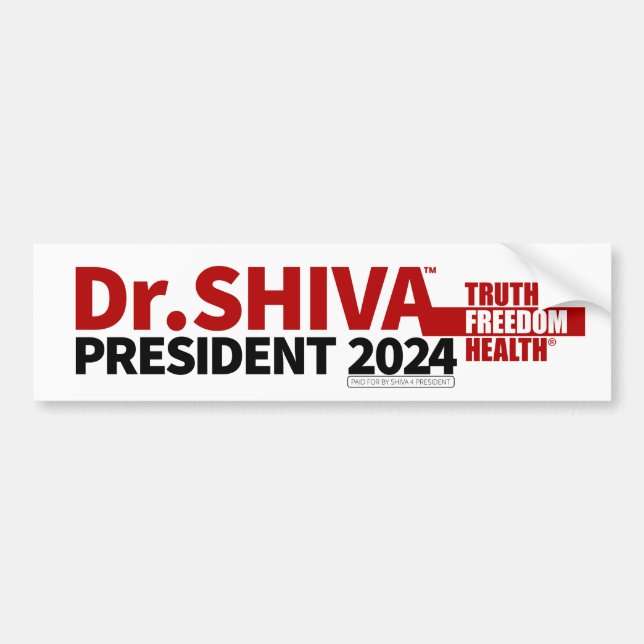 Shiva 4 President Bumper Sticker (Front)