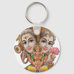 Shiva and family key ring