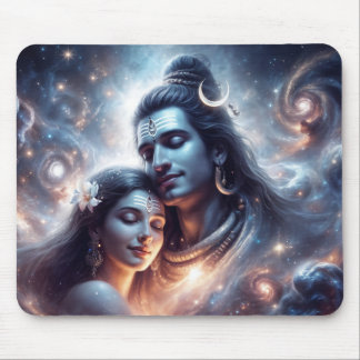Shiva and Shakti cosmic love Mouse Mat