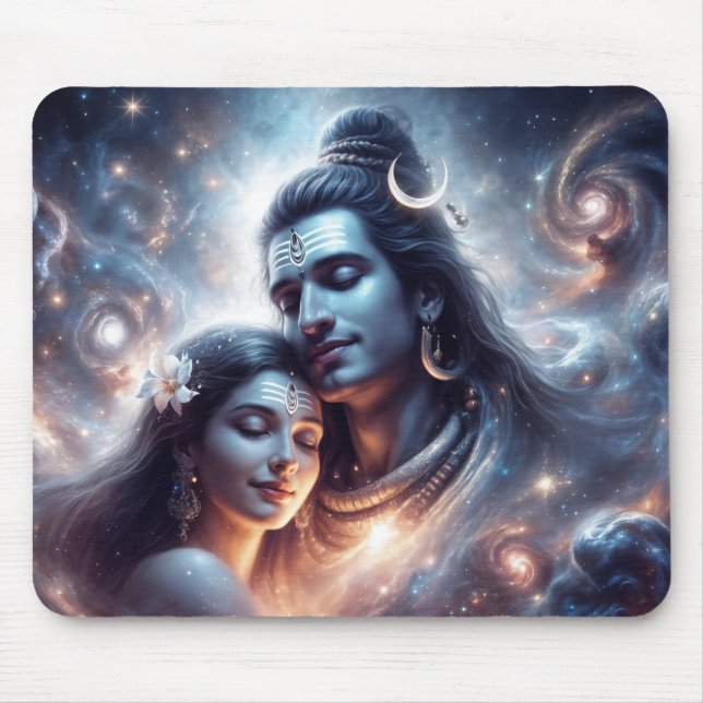 Shiva and Shakti cosmic love Mouse Mat (Front)