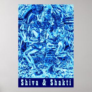 Shiva and Shakti Embrace Poster