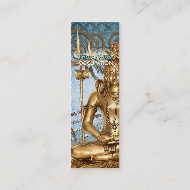 Shiva Blue Damask - Calling Card (Front)