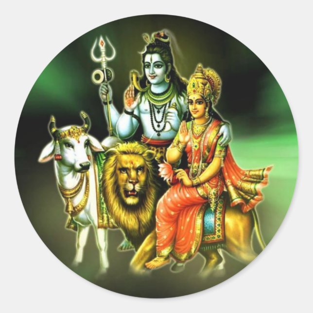 Shiva Classic Round Sticker (Front)