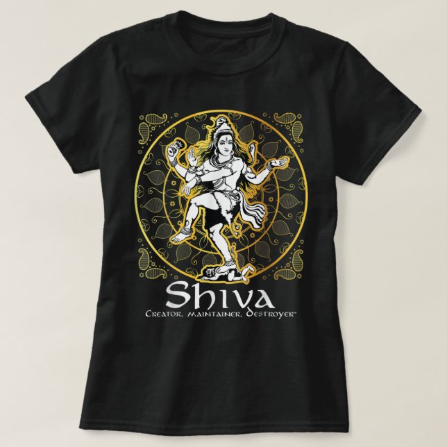 Shiva 'Creator, Maintainer, Destroyer' Hindu Gods  T-Shirt (Design Front)