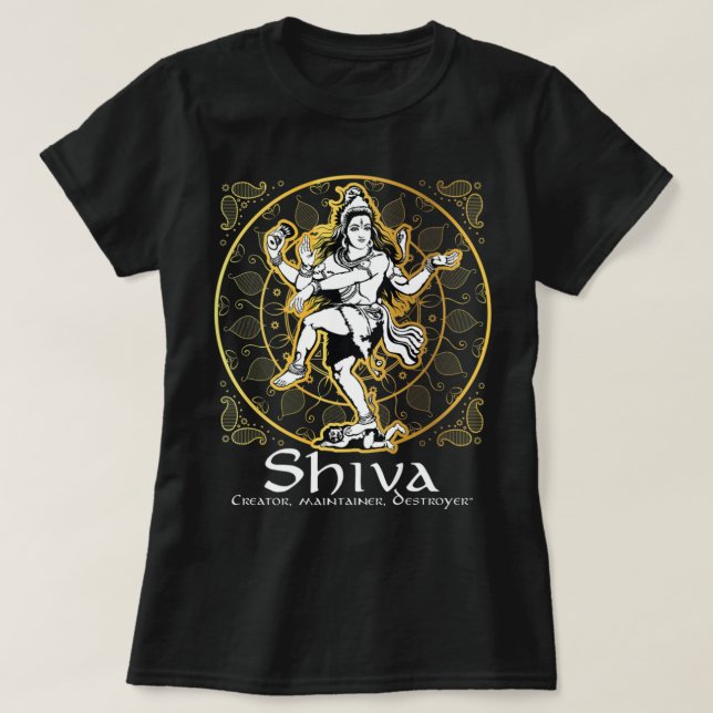 Shiva 'Creator, Maintainer, Destroyer' Hindu Gods  T-Shirt (Design Front)